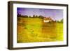 Vibrant Illustration of Pastoral Scene-nagib-Framed Art Print