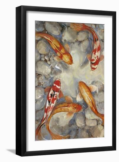 Vibrant Koi I-Tim O'toole-Framed Art Print