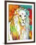 Vibrant Lion-OnRei-Framed Art Print