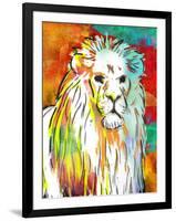 Vibrant Lion-OnRei-Framed Art Print