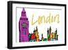 Vibrant London-Nicholas Biscardi-Framed Art Print