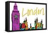 Vibrant London-Nicholas Biscardi-Framed Stretched Canvas