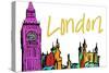 Vibrant London-Nicholas Biscardi-Stretched Canvas