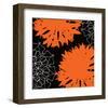 Vibrant orange floral-Yashna-Framed Art Print