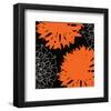 Vibrant orange floral-Yashna-Framed Art Print