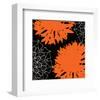 Vibrant orange floral-Yashna-Framed Art Print