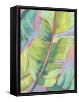 Vibrant Palm Leaves II-Jennifer Goldberger-Framed Stretched Canvas