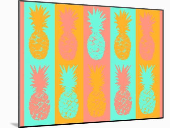 Vibrant Pineapples Fiesta-Julie DeRice-Mounted Art Print