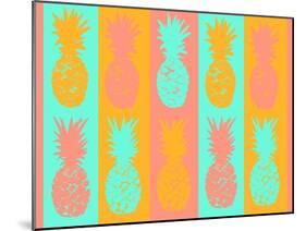 Vibrant Pineapples Fiesta-Julie DeRice-Mounted Art Print
