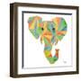 Vibrant Retro Elephant-Nola James-Framed Art Print