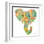 Vibrant Retro Elephant-Nola James-Framed Art Print