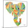 Vibrant Retro Elephant-Nola James-Mounted Art Print