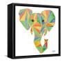 Vibrant Retro Elephant-Nola James-Framed Stretched Canvas