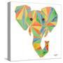 Vibrant Retro Elephant-Nola James-Stretched Canvas