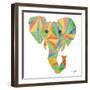 Vibrant Retro Elephant-Nola James-Framed Art Print