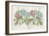 Vibrant Row of Hydrangea No Border-Cheri Blum-Framed Art Print