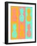 Vibrant Striped Pineapples-Julie DeRice-Framed Art Print