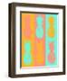 Vibrant Striped Pineapples-Julie DeRice-Framed Art Print