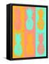 Vibrant Striped Pineapples-Julie DeRice-Framed Stretched Canvas