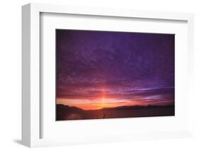 Vibrant summer sunset, Inside Passage North of Campbell River, Vancouver Island, Northern British C-Stuart Westmorland-Framed Photographic Print