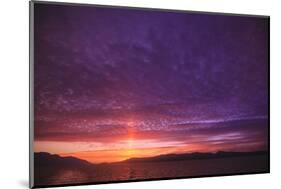 Vibrant summer sunset, Inside Passage North of Campbell River, Vancouver Island, Northern British C-Stuart Westmorland-Mounted Photographic Print