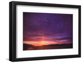 Vibrant summer sunset, Inside Passage North of Campbell River, Vancouver Island, Northern British C-Stuart Westmorland-Framed Premium Photographic Print