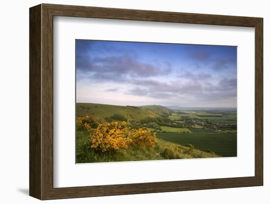 Vibrant Sunrise over Countryside Landscape-Veneratio-Framed Photographic Print