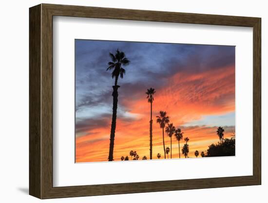 Vibrant sunset, Pacific Beach, San Diego, California, USA-Stuart Westmorland-Framed Photographic Print