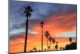 Vibrant sunset, Pacific Beach, San Diego, California, USA-Stuart Westmorland-Mounted Photographic Print