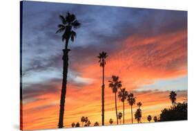 Vibrant sunset, Pacific Beach, San Diego, California, USA-Stuart Westmorland-Stretched Canvas