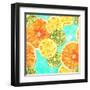 Vibrant Watercolour Lemons, Oranges, and Limes-Plateresca-Framed Art Print