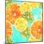 Vibrant Watercolour Lemons, Oranges, and Limes-Plateresca-Mounted Art Print