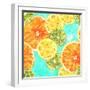 Vibrant Watercolour Lemons, Oranges, and Limes-Plateresca-Framed Art Print