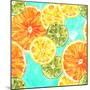 Vibrant Watercolour Lemons, Oranges, and Limes-Plateresca-Mounted Art Print
