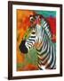 Vibrant Zebra-OnRei-Framed Art Print