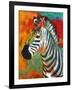 Vibrant Zebra-OnRei-Framed Art Print