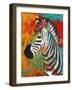 Vibrant Zebra-OnRei-Framed Art Print