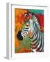 Vibrant Zebra-OnRei-Framed Art Print