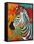 Vibrant Zebra-OnRei-Framed Stretched Canvas