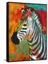 Vibrant Zebra-OnRei-Framed Stretched Canvas