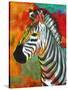 Vibrant Zebra-OnRei-Stretched Canvas