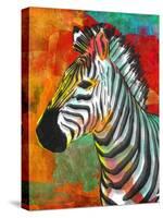 Vibrant Zebra-OnRei-Stretched Canvas