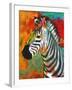 Vibrant Zebra-OnRei-Framed Art Print