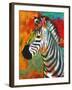 Vibrant Zebra-OnRei-Framed Art Print