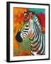 Vibrant Zebra-OnRei-Framed Art Print