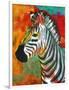 Vibrant Zebra-OnRei-Framed Art Print