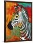 Vibrant Zebra-OnRei-Framed Art Print