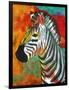 Vibrant Zebra-OnRei-Framed Art Print