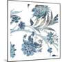 Vic Floral Indigo-Jace Grey-Mounted Art Print