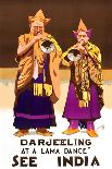 See India-Darjeeling-At A Lama Dance-Vic Veevers-Framed Stretched Canvas